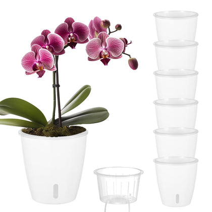 KvyusFlourish self-watering pot with white water indicator for easy moisture monitoring.