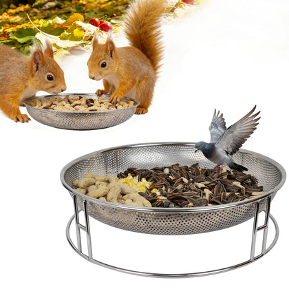 Kweespr ground feeder with stainless steel tray for tidy backyard feeding