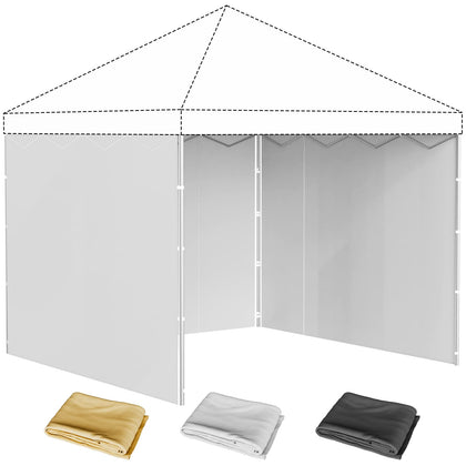 Kweetle 10x10 canopy sidewalls white set for private, weather-ready booths.