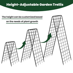 Kweetle A-Frame trellis with heavy-grid, supports heavy yields.