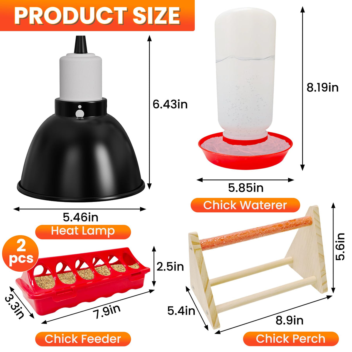 Kweetle chick feeders with 12 feeding holes prevent waste and keep feed dry