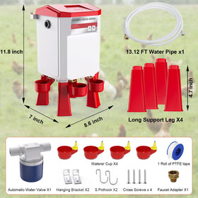 Kweetle waterer with four cups for multiple birds