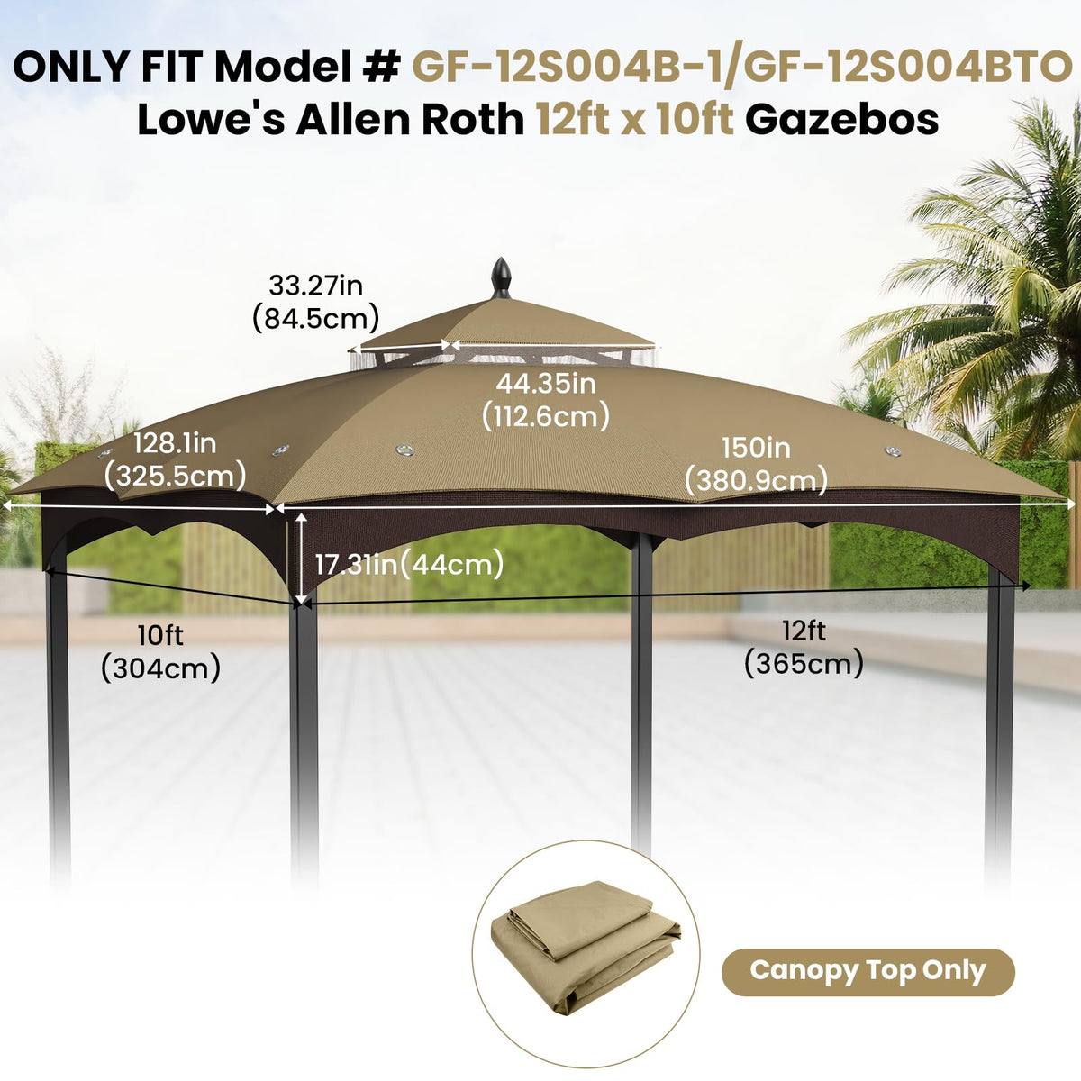 Kweetle canopy with double roof ventilation improves airflow during BBQs.