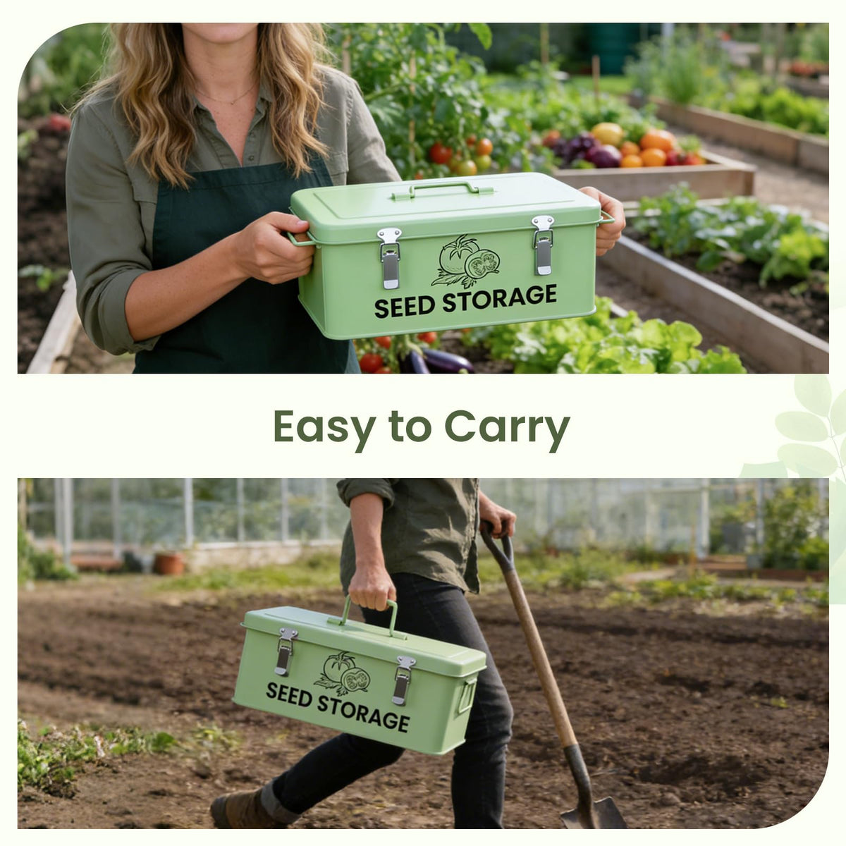 Kweetle durable metal construction keeps seeds safe from damage.