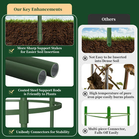 Kweetle ground stakes with sharp tips for easy soil insertion