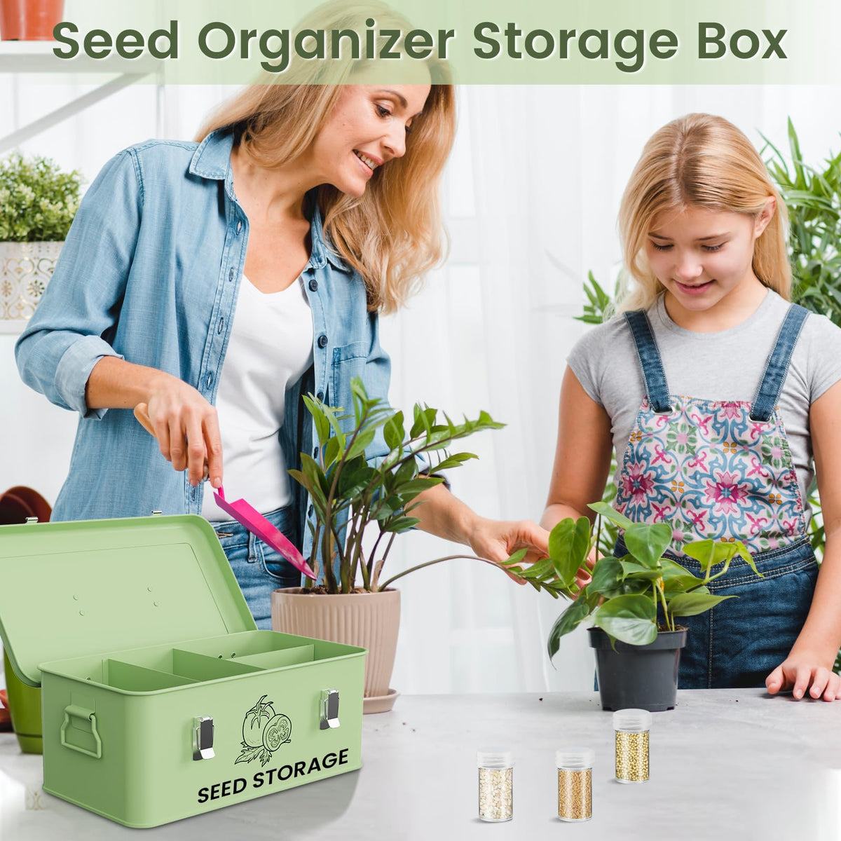 Kweetle clear seed organizers provide quick visual sorting and labeling.