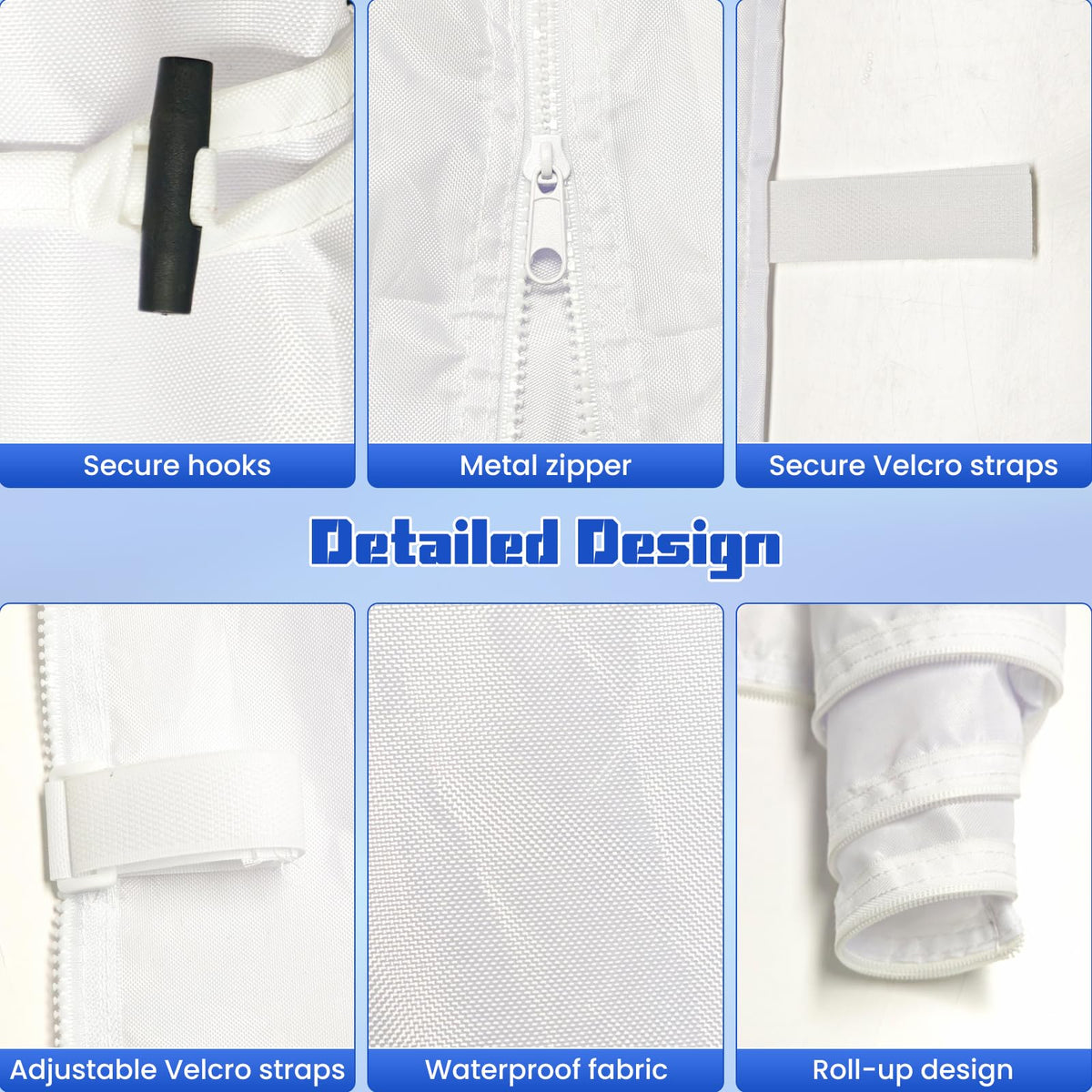 UV-blocking material protects gear from sun with Kweetle sidewalls.