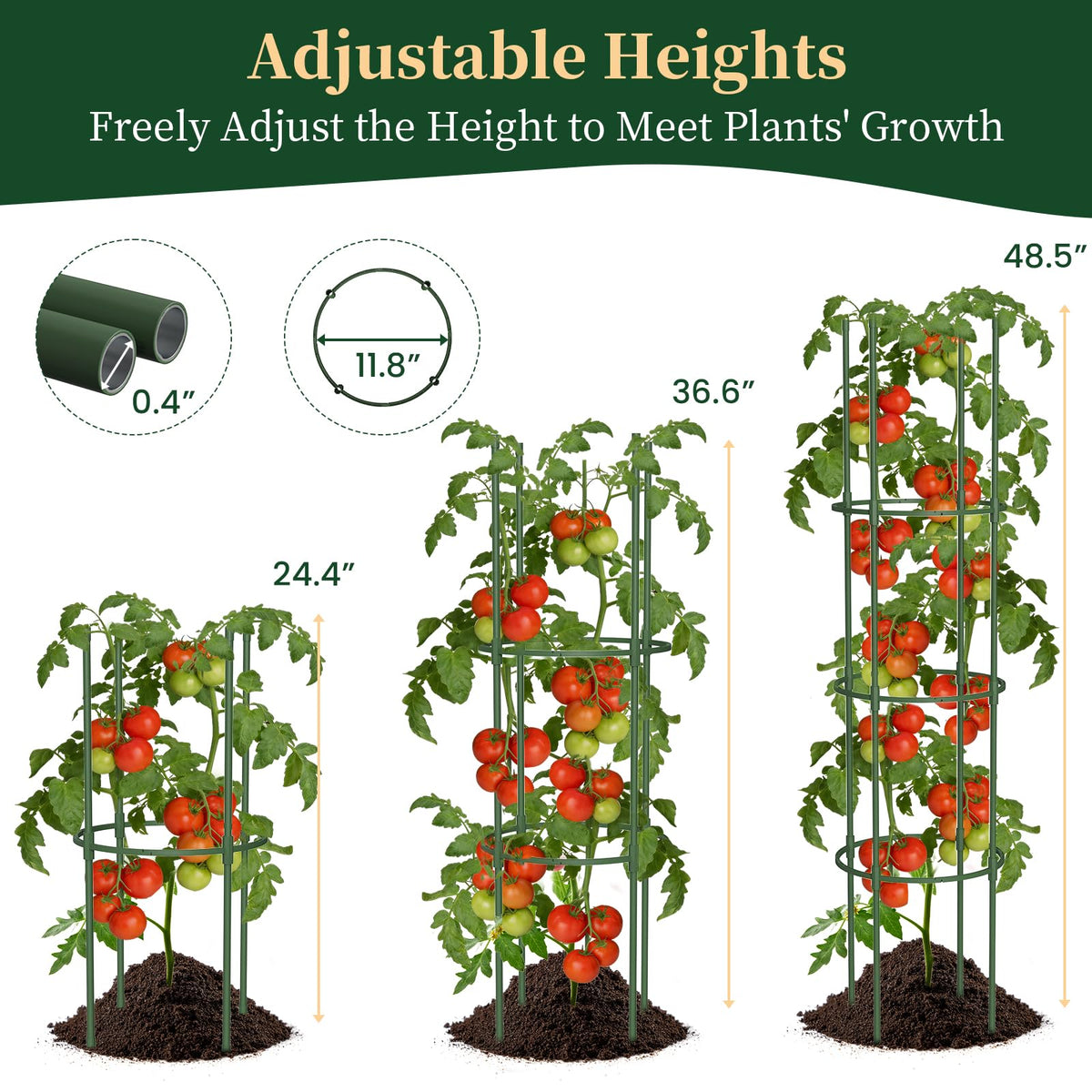 Kweetle tomato trellis features rust-resistant coating for outdoor use