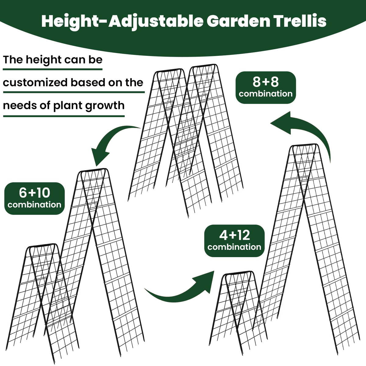Kweetle unbreakable steel hinge trellis ensures sturdy construction.
