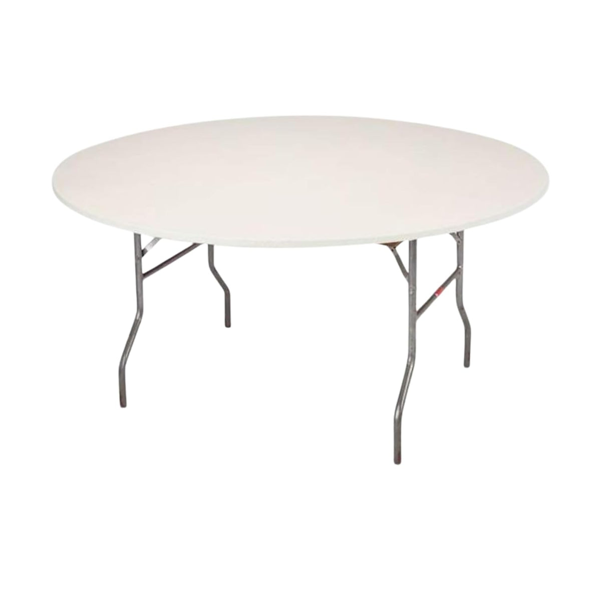Kwik-Covers 5-pack white round table covers ready for quick event setups.