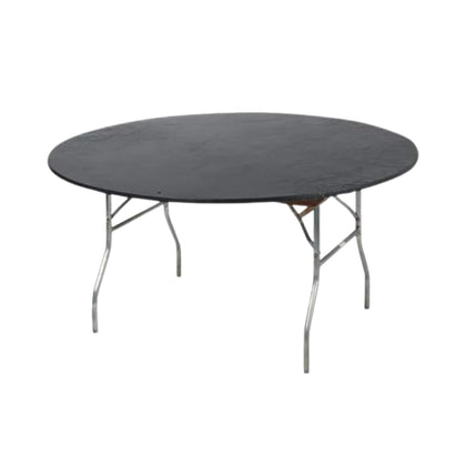 Kwik-Covers 60-inch round table cover on a table for a clean setup