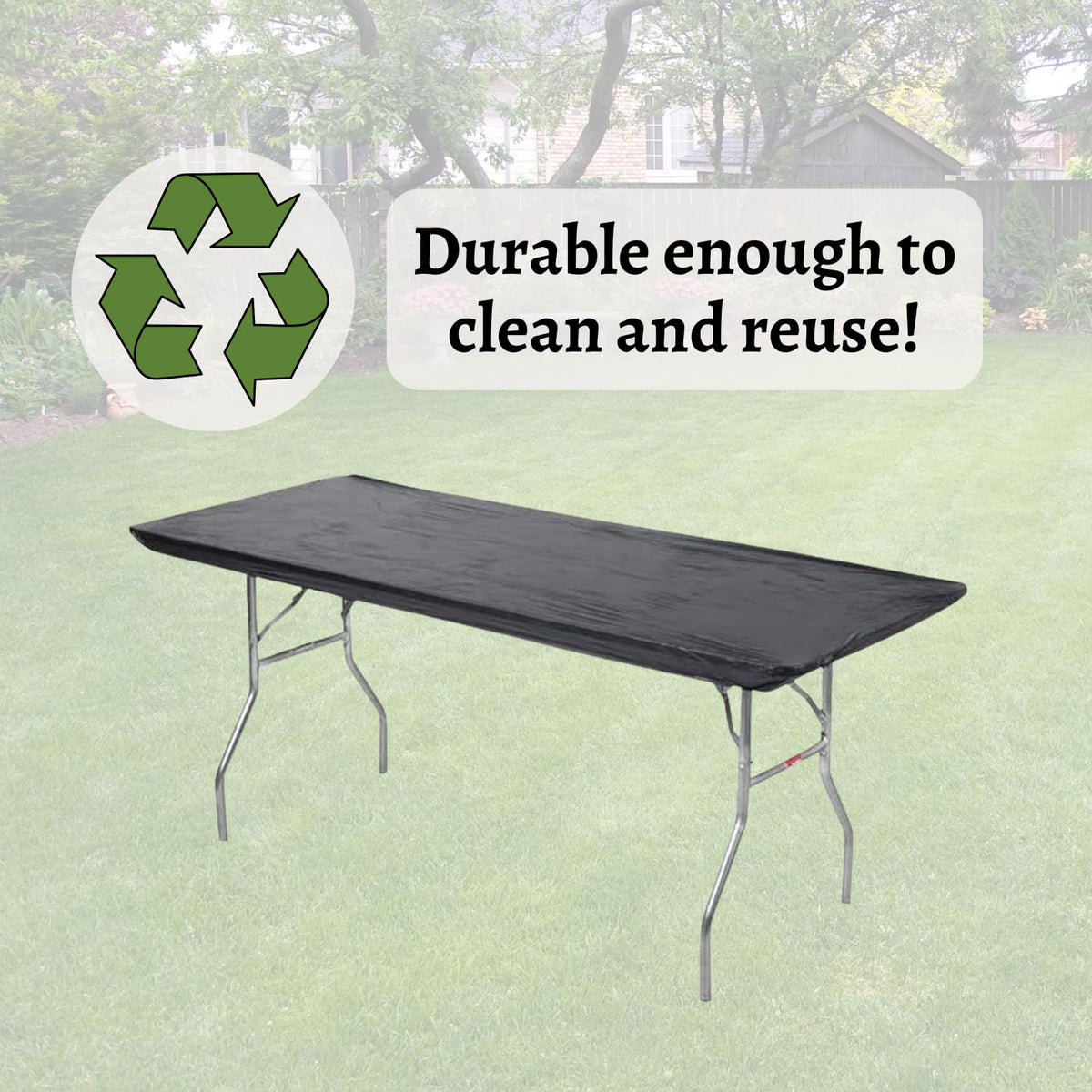 Black Kwik-Covers suit banquet setups with a clean, professional appearance