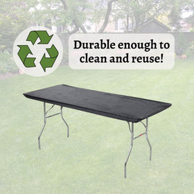 Black Kwik-Covers suit banquet setups with a clean, professional appearance