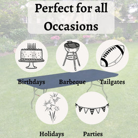Kwik-Covers navy blue bundle enables fast cleanup for events.