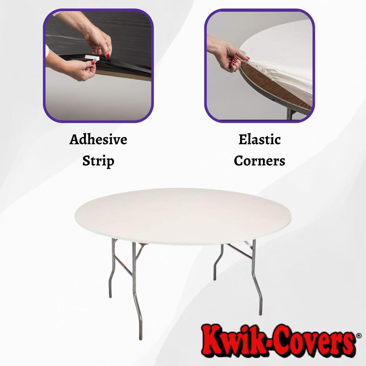Kwik-Covers durable 3 mil vinyl close-up reveals sturdy material.