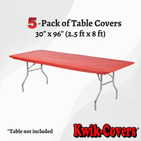Kwik-Covers elastic edging close-up shows secure fit during windy conditions.