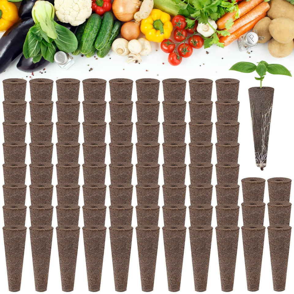 KXCOFTXI 50-pack grow sponges top view for hydroponics seed germination.