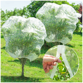 KXCOFTXI large fruit orchard netting with zipper and drawstring protecting fruit from birds