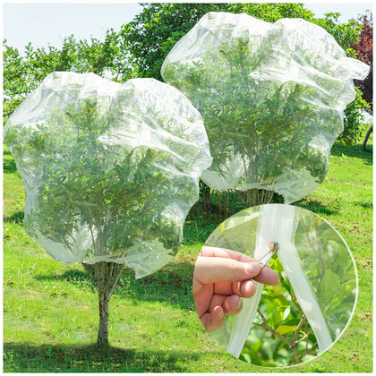 KXCOFTXI large fruit orchard netting with zipper and drawstring protecting fruit from birds