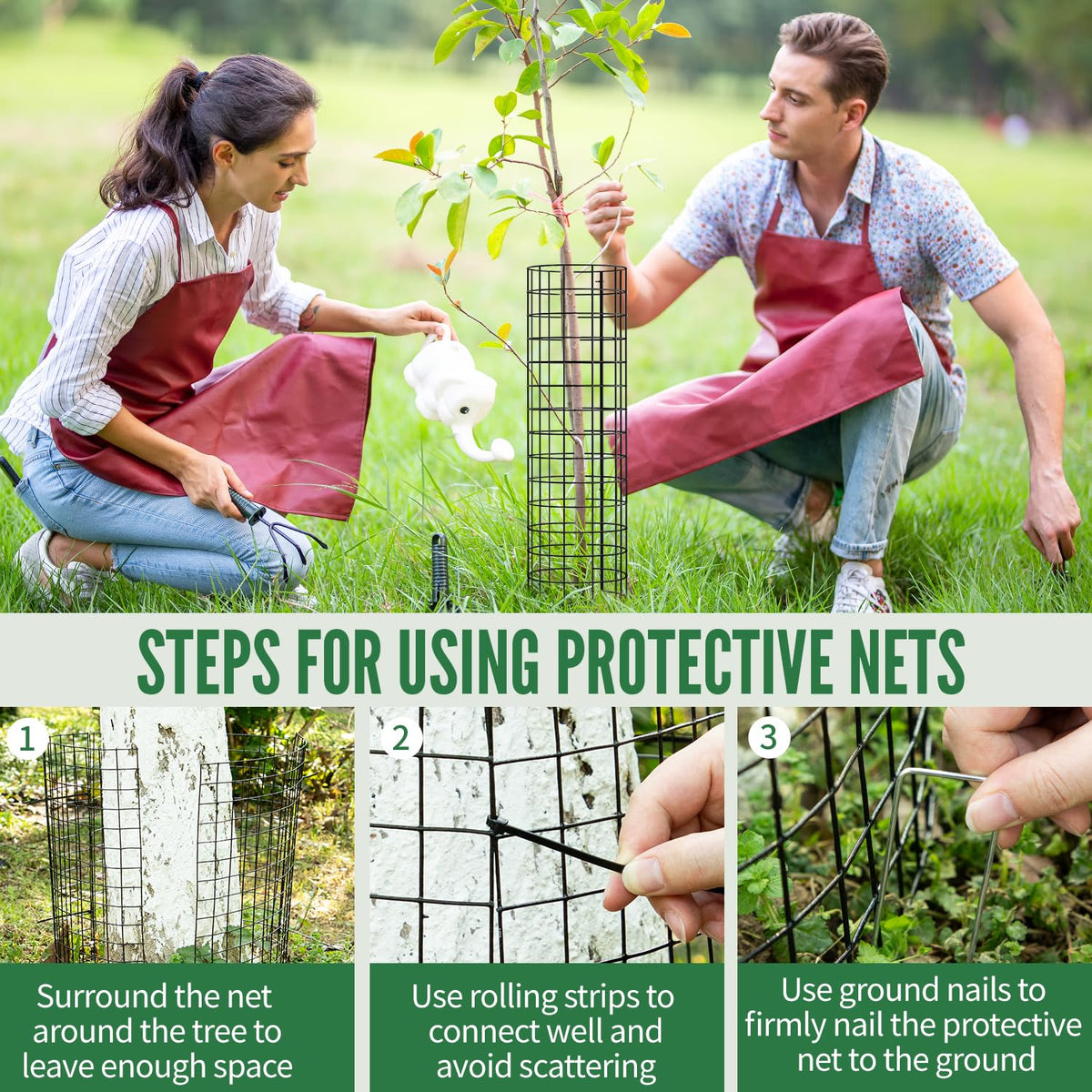KXCOFTXI six-pack trunk protectors offer sturdy, long-lasting protection for plants