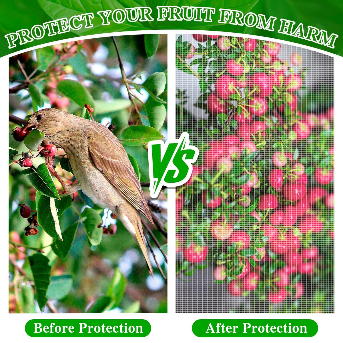 KXCOFTXI barrier netting with sturdy edges for long-term garden protection