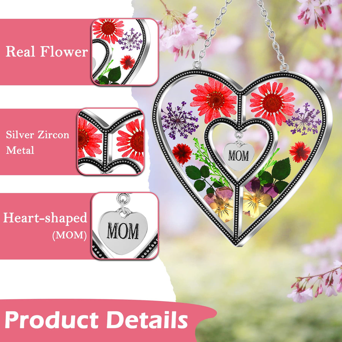 KY&BOSAM 7-inch heart suncatcher fits desks and shelves