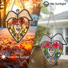 KY&BOSAM dried flowers in glass pendant add unique botanical charm