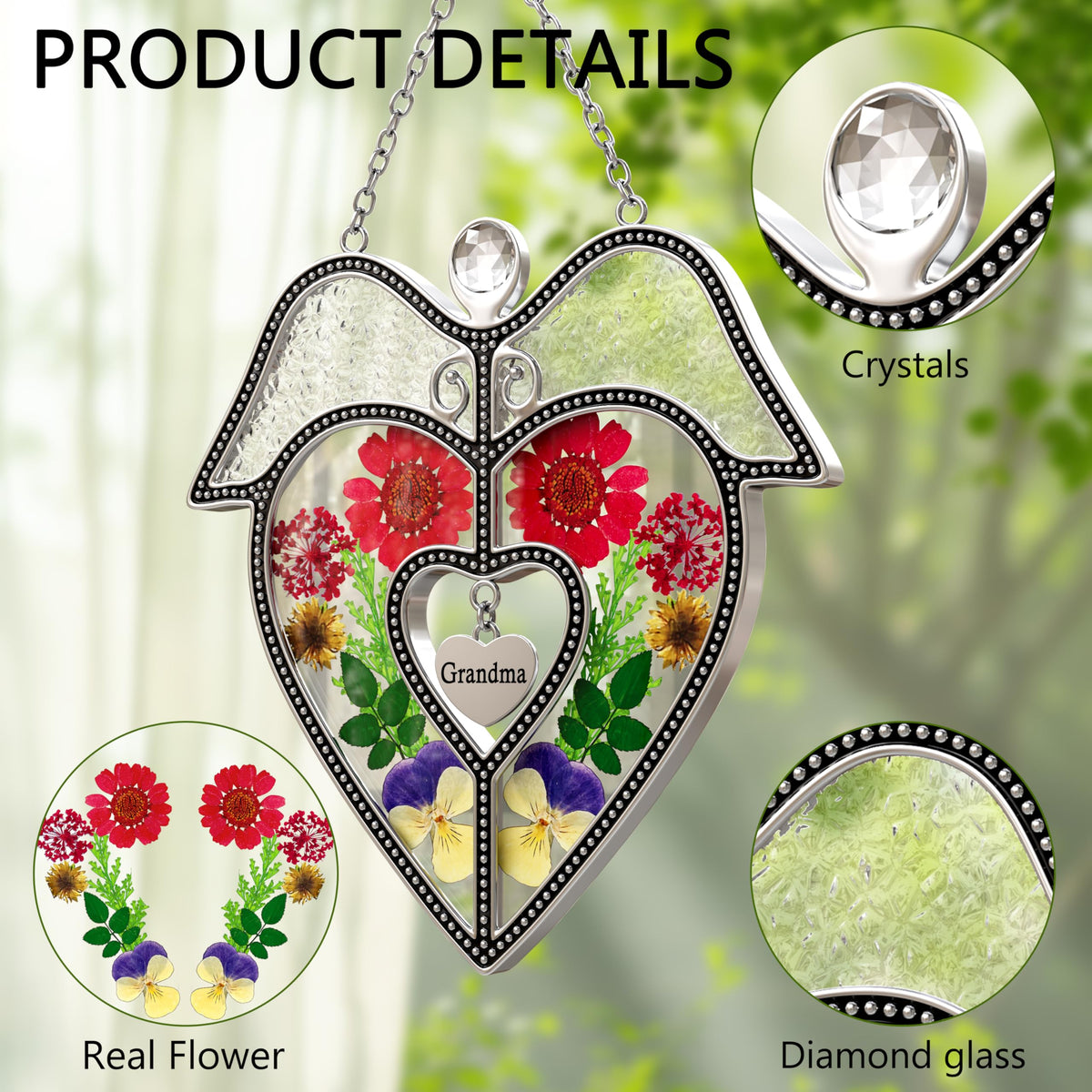 KY&BOSAM electroplated silver frame offers durable timeless look