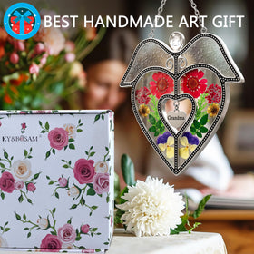KY&BOSAM metal heart charm engraved Grandma adds sentimental detail