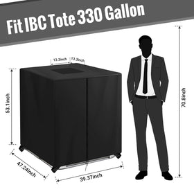 KY-HUAEN IBC Tote Cover heavy-duty Oxford 420D protecting against sun and weathering.