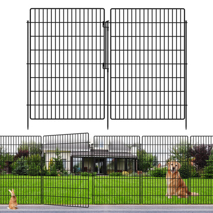 KYATE 15-panels garden fence front view for defined yard boundaries and pet containment.
