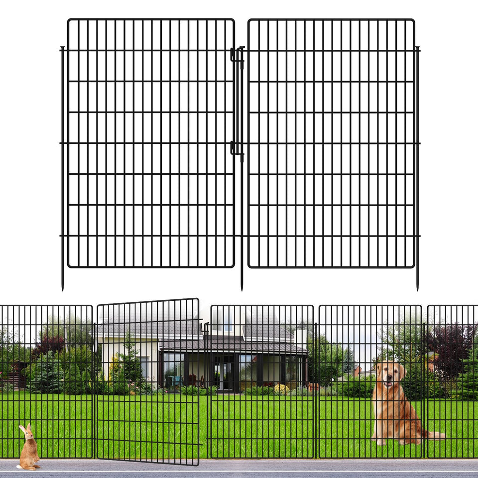 KYATE 15-panels garden fence front view for defined yard boundaries and pet containment.