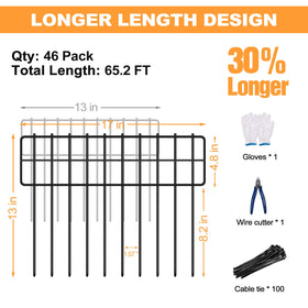 KYATE fence length 65.2ft extends coverage along yard borders