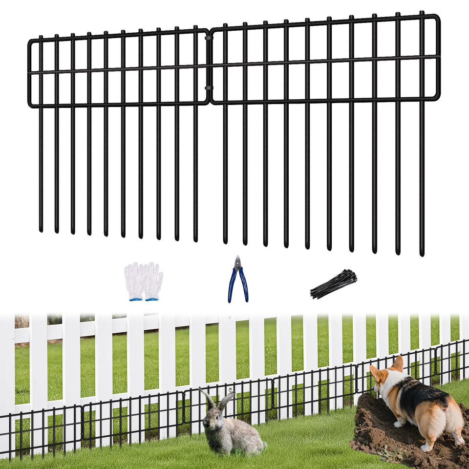 KYATE garden fence panel assembly shows simple setup for borders and gardens
