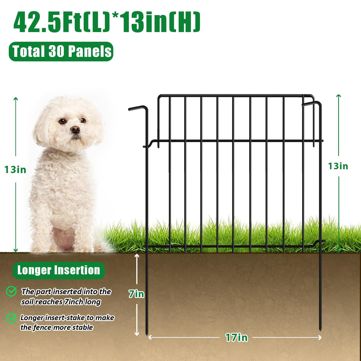 KYATE fence stake inserted into soil for stable outdoor installation
