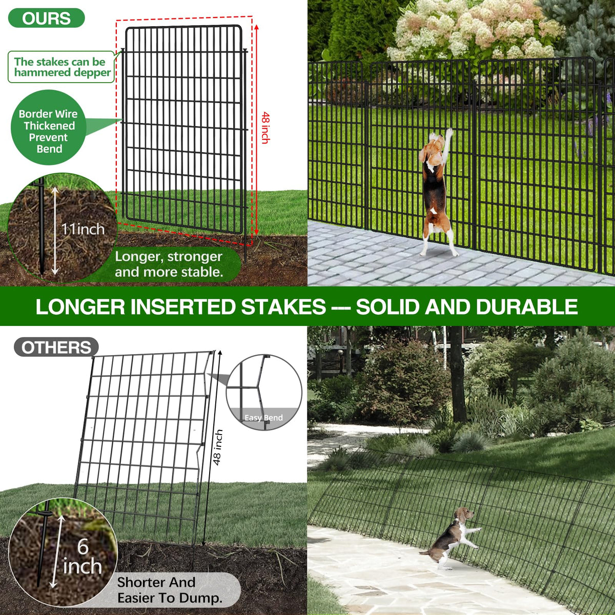 KYATE rustproof metal fence resists weather over years.