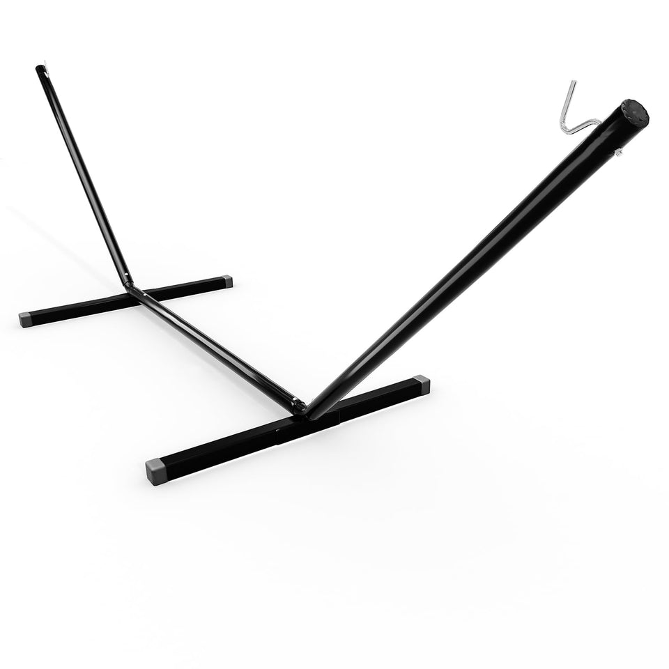 KYBOLT 12ft hammock stand side view showing sturdy steel frame for durable outdoor use