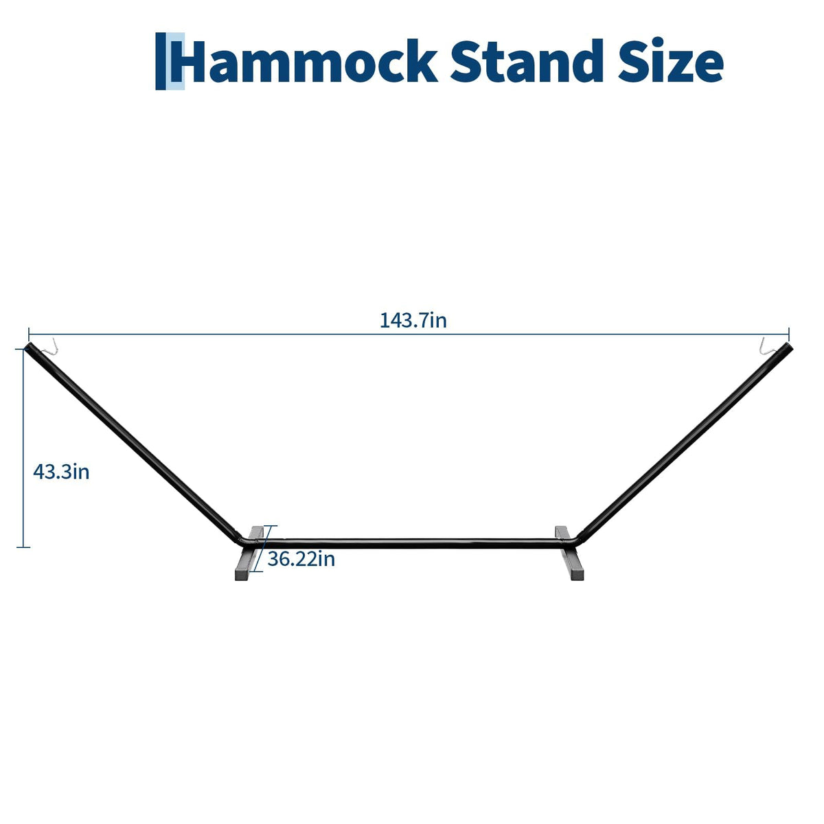 KYBOLT hammock stand black finish showcases weather resistance and sleek outdoor style