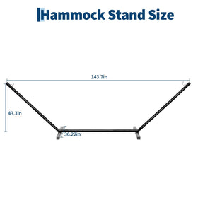 KYBOLT hammock stand black finish showcases weather resistance and sleek outdoor style