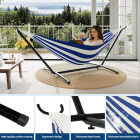 KYBOLT spacious hammock bed invites reading or napping in cozy shade.