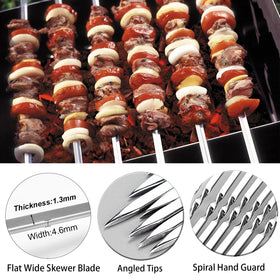 KYHYFJMD dishwasher-safe skewers simplify cleanup after grilling