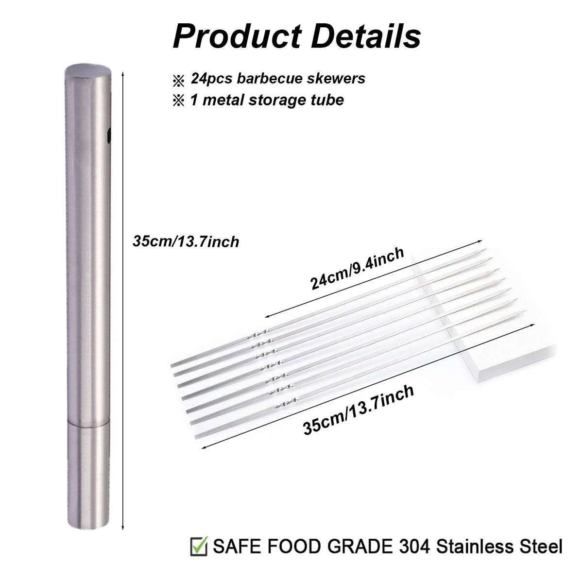KYHYFJMD storage tube with skewers keeps equipment organized and portable
