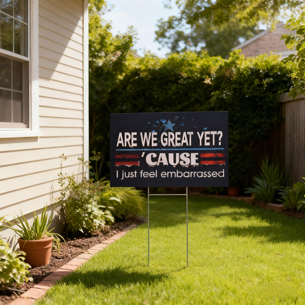 KYLARA double-sided printing ensures clear message from all angles outdoors.