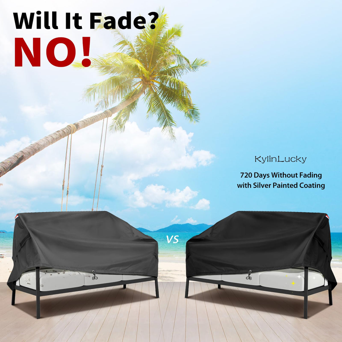 KylinLucky 420D Oxford fabric with eco-friendly waterproof backing.