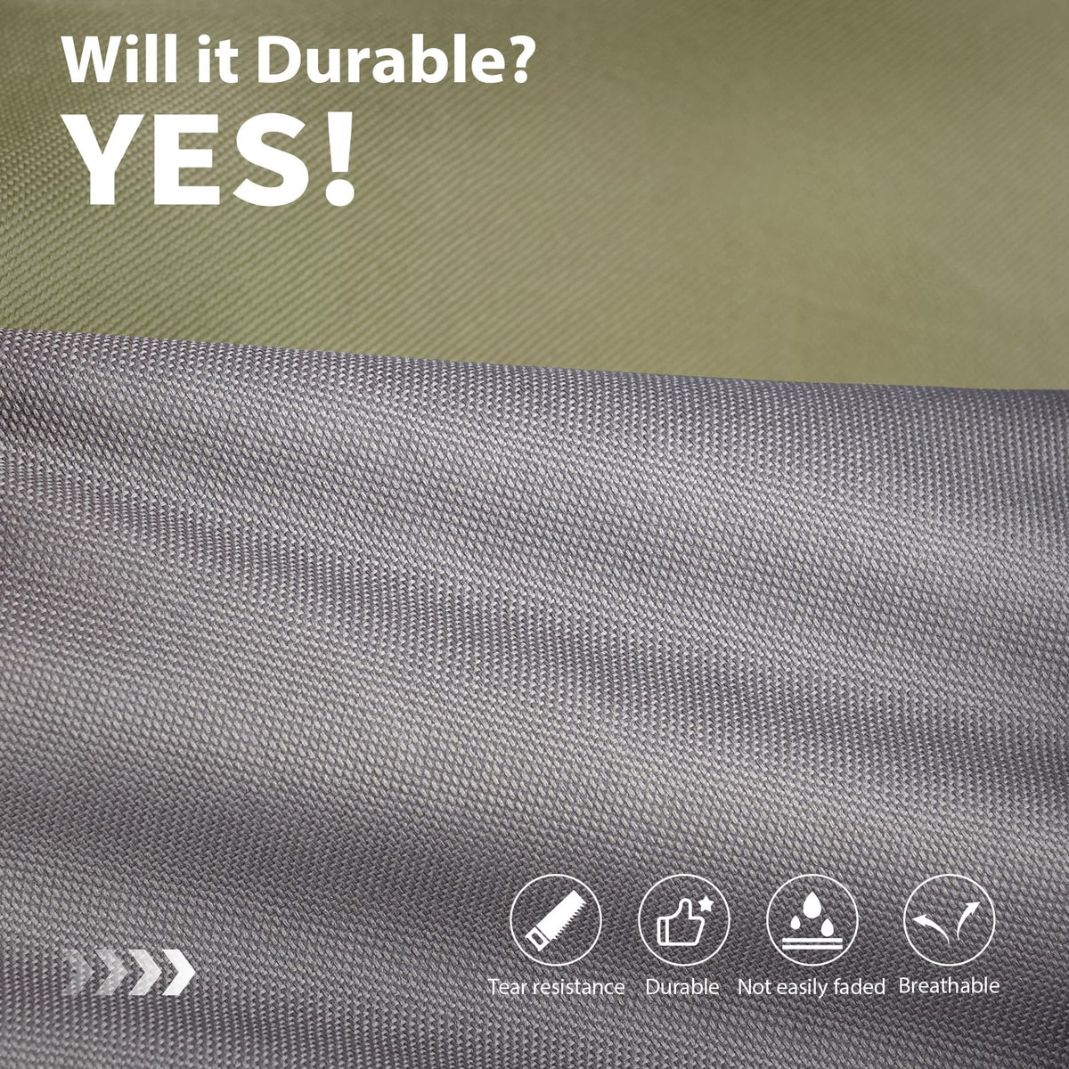 KylinLucky grey outdoor couch cover blends with patio decor.