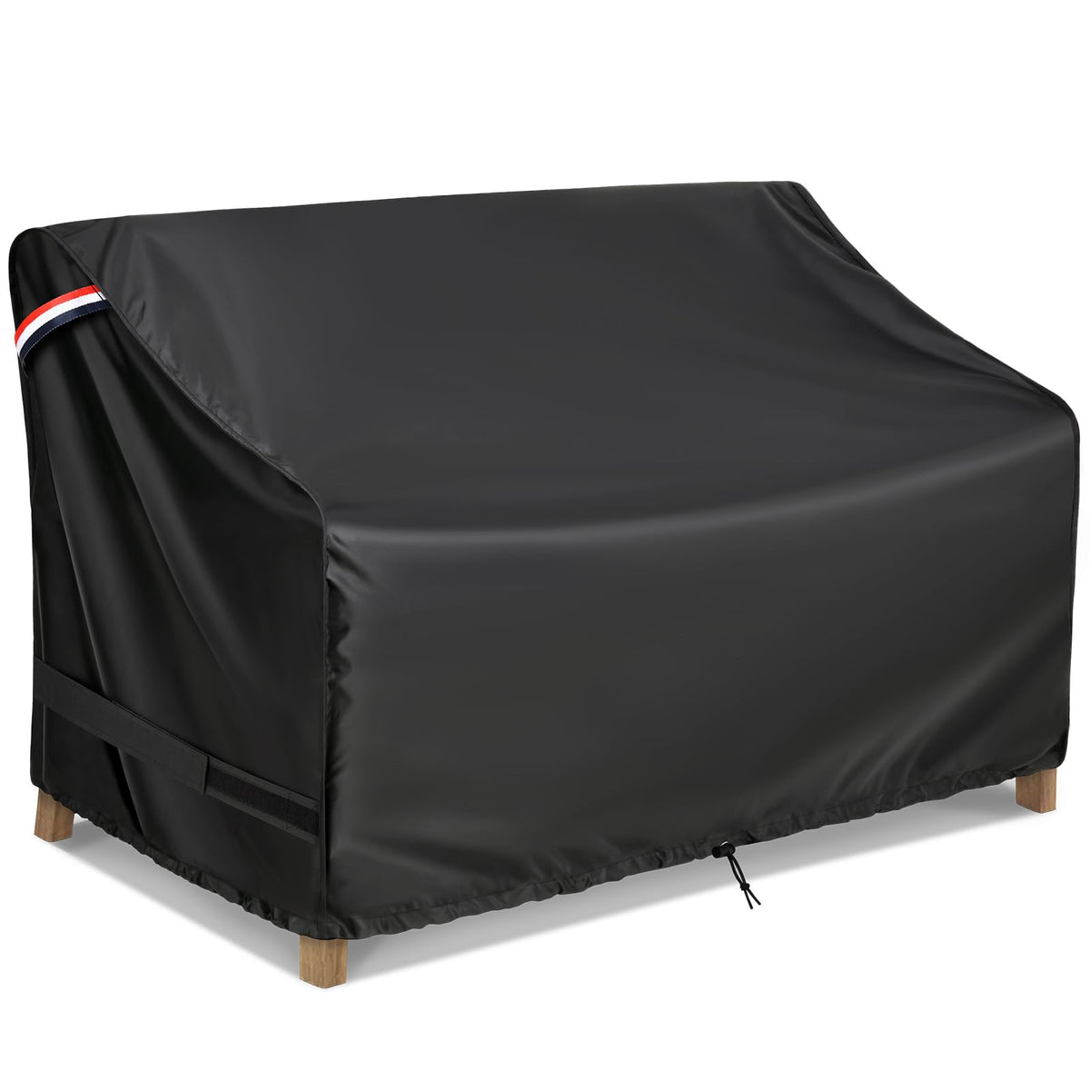 KylinLucky heavy duty patio sofa cover on a 3-seat outdoor sofa for all-weather protection.