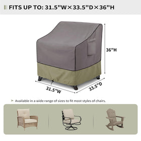 KylinLucky chair cover fabric detail shows heavy-duty 600D Oxford material
