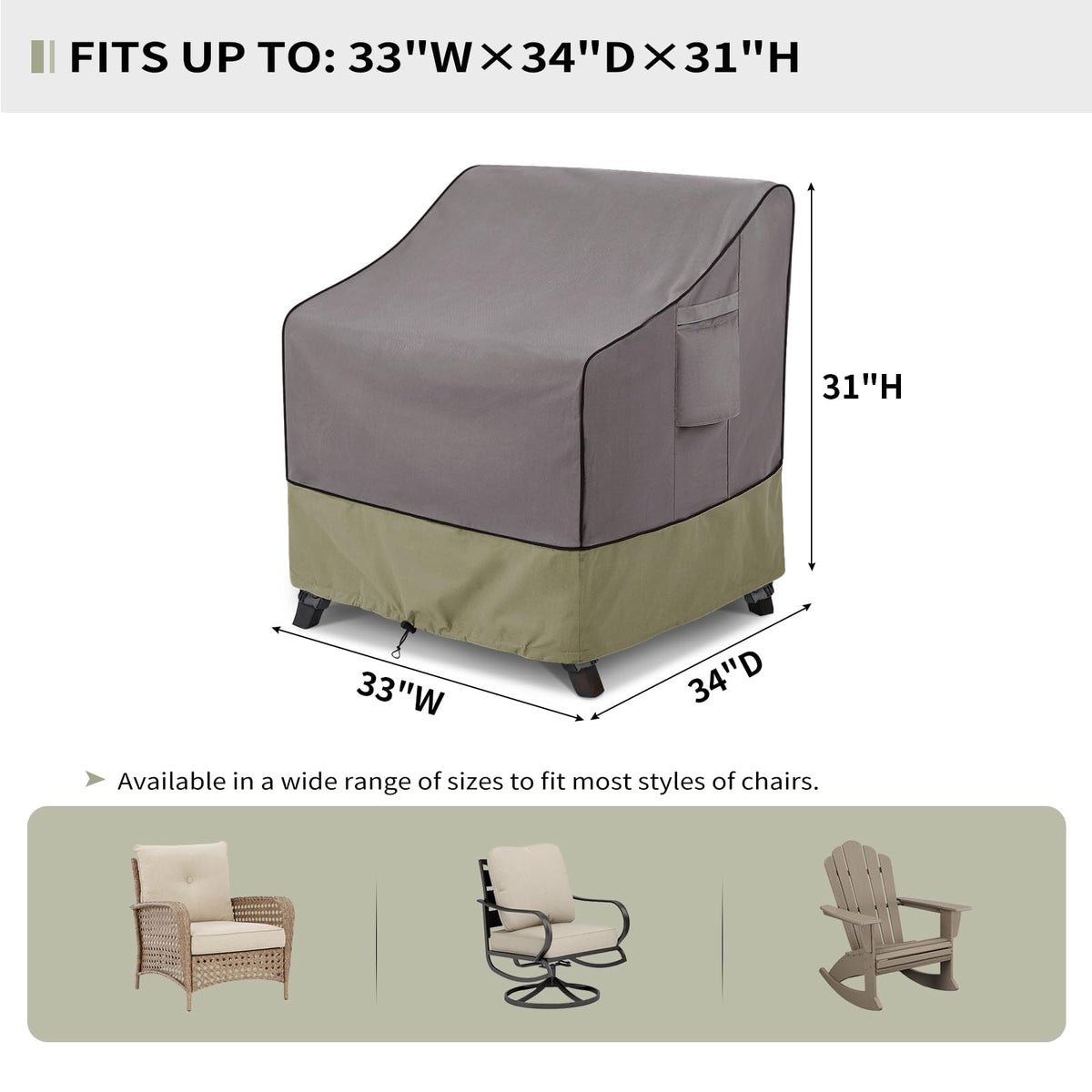 KylinLucky cover showing padded handles for easy fitting and removal