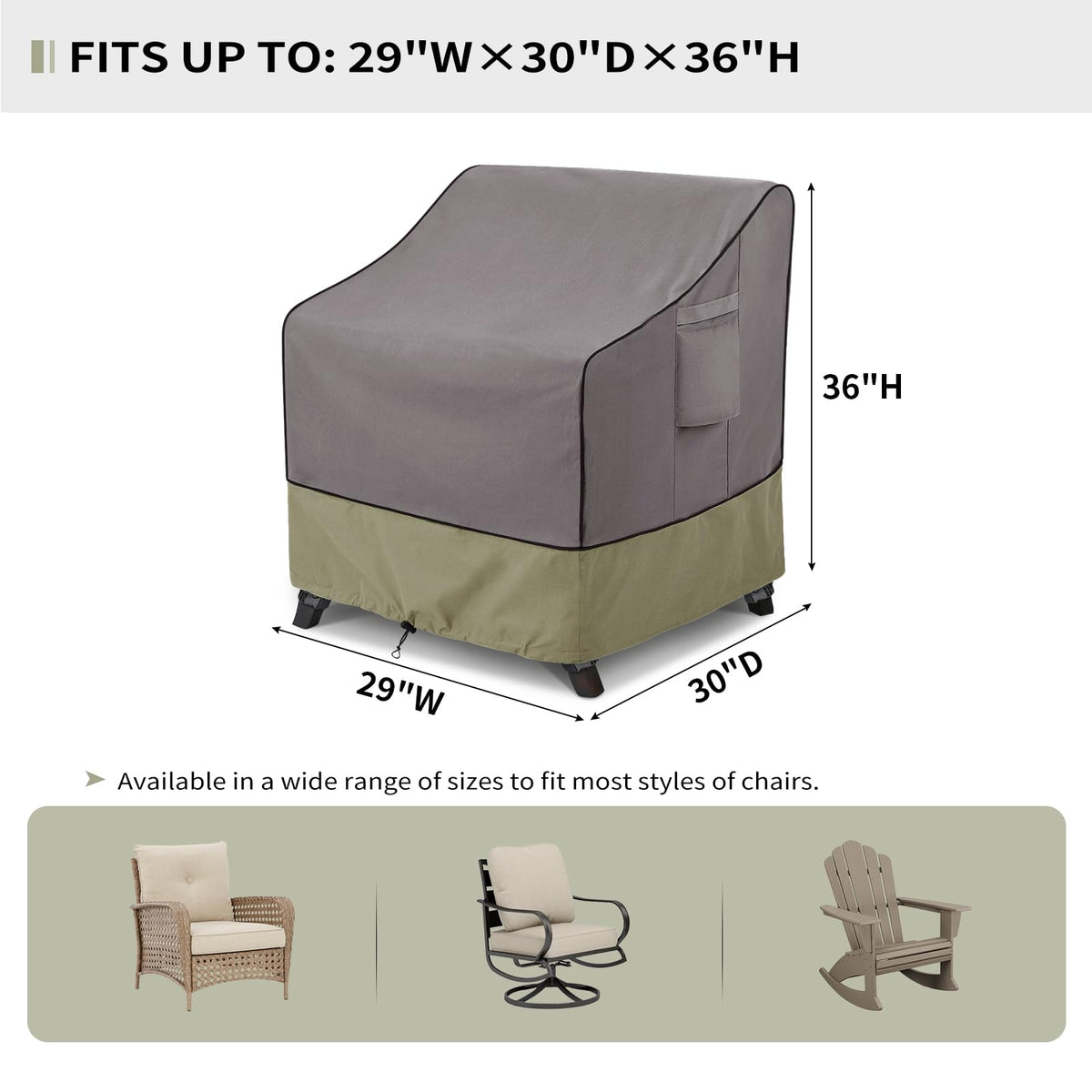 KylinLucky patio cover with vent design reduces condensation on cushions