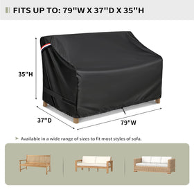 KylinLucky waterproof outdoor couch cover with UV resistance shields from rain and sun.